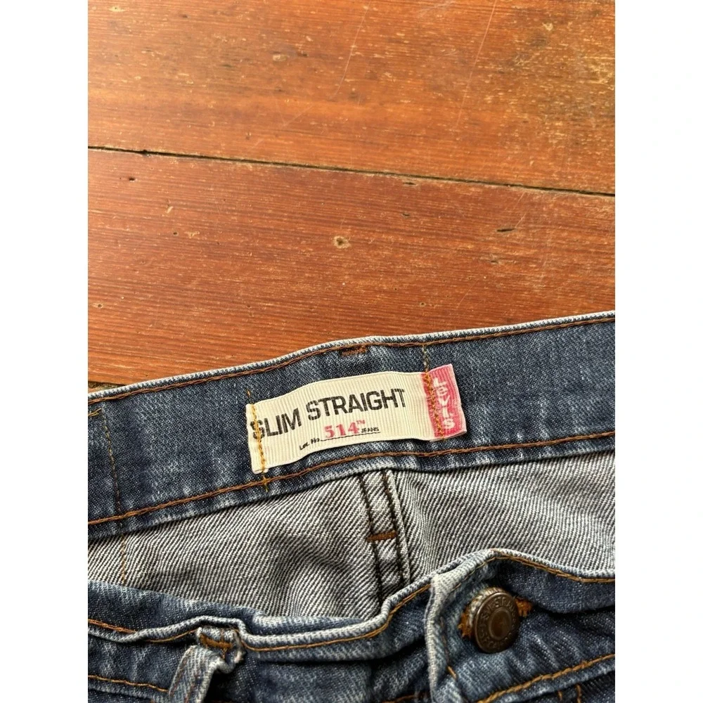 Vintage Levi's 514 Orange Tab Men's Jeans Blue Athletic 38x32